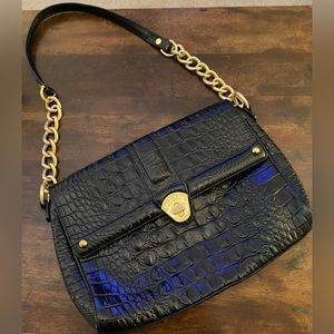 Brahmin Croc and Gold Chain Purse